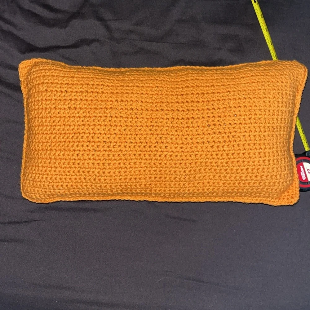 Handmade crochet swear word pillow